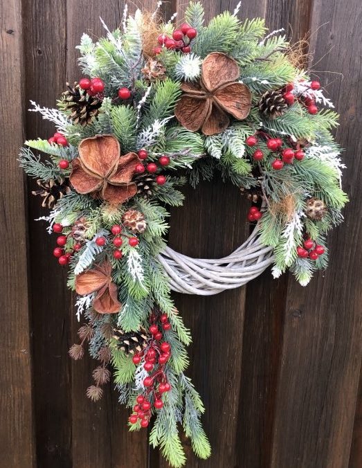 Keramický adventní věnec na stůl